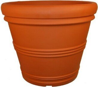 RR155 Rolled Rim Round Planter Terra Cotta 15.5 x 12.5in