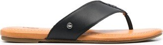 Carey leather flip flops