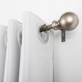 Curtain Rod with Round Finials, Adjustable Length 86-120