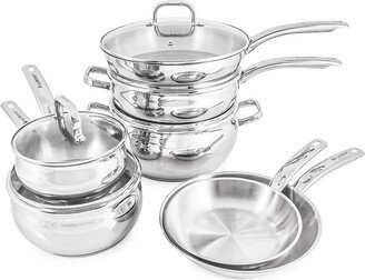 Belly Shape 12-Piece Stainless Steel Cookware Set