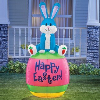 Collections Etc Inflatable Happy Easter Bunny Yard Decoration - 10.250 x 8.200 x 4.000