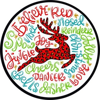 Wreath Sign, Reindeer Typography 18