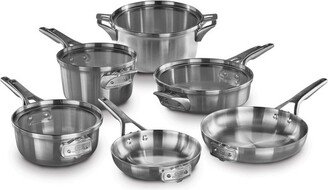 Premier 10pc Stainless Steel Space Saving Cookware Set