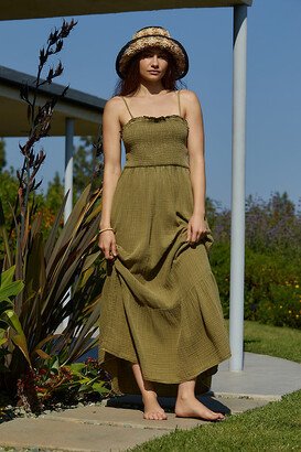 By Anthropologie The Marisol Smocked Gauze Maxi Dress