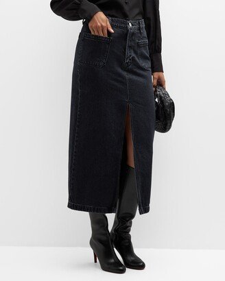 Le Bardot Denim Maxi Skirt