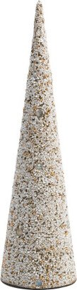 18in Golden Beaded Christmas Cone