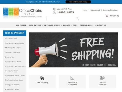 Office Chairs Outlet Promo Codes & Coupons