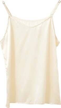 Soft Strokes Silk Pure Mulberry Silk Camisole With Adjustable Straps - Relaxed Fit - Cream