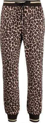 Giraffe-Print Elasticated Track Pants