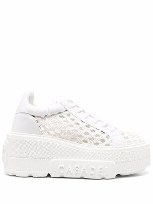 Woven Platform Sneakers