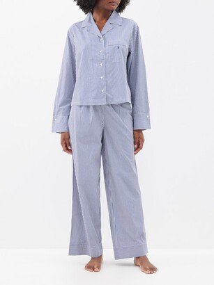 Striped Cotton-poplin Pyjamas-AB