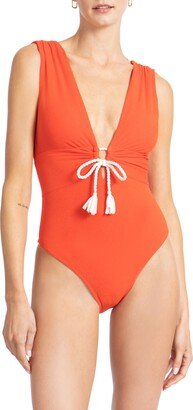 Soliel Tassel Tie One-Piece Swimsuit