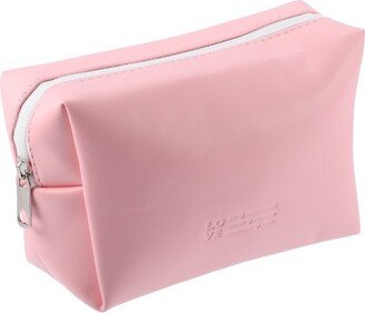 Unique Bargains Portable Makeup Bag Cosmetic Travel Toiletry Bag Waterproof Case Make Up Organizer Case for Women Pink