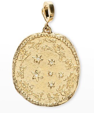 Zodiac Large Diamond Coin Charm