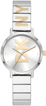 Dkny's Women's The Modernist Three-Hand Two-tone Stainless Steel Bracelet Watch 32mm