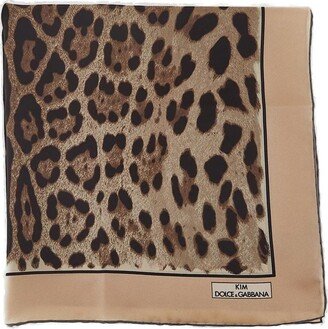 Kim Leopard-Printed Twill Scarf