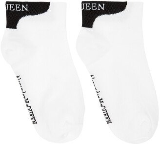 White & Black Logo Ankle Socks