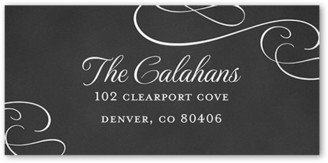 Address Labels: Classic Calligraphy Address Label, Grey, Address Label, Matte