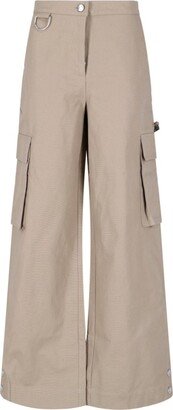 Wide-Leg Cargo Trousers-AO