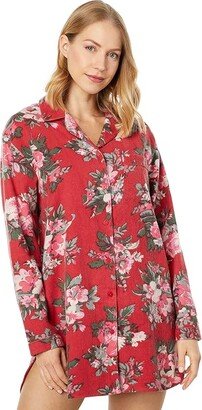 Cotton Flannel Nightshirt (Rose) Women's Pajama