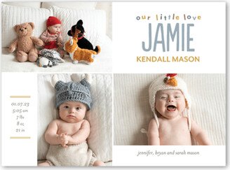 Birth Announcements: Our Own Little Love Birth Announcement, Blue, 6X8, Matte, Signature Smooth Cardstock, Square