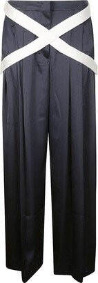 Crossover Strap Wide Leg Trousers