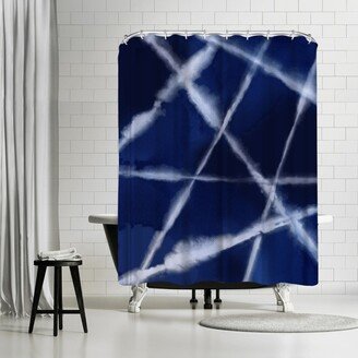 71 x 74 Shower Curtain, Indigo Net II by PI Creative Art