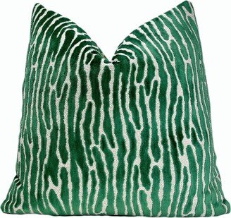 Emerald Green Velvet Throw Pillow Cover | Decorative Lumbar Couch