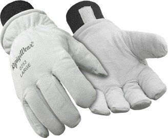 Men's Warm Fiberfill Insulated Tricot Lined Leather Work Gloves