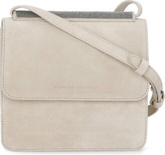 Logo Debossed Foldover Crossbody Bag