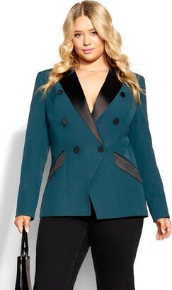 Women's Plus Size Tuxe Luxe Jacket - - 12 Plus