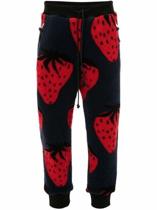 Strawberry-Print Track Pants