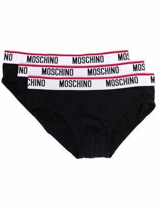 Logo-Waistband Three-Pack Briefs-AA