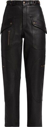 Racer Taper Leather Pants