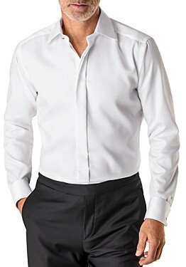 of Sweden Slim Fit Diamond Weave Tuxedo Shirt