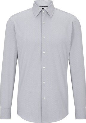 Slim-Fit Shirt In Striped Performance-Stretch Material