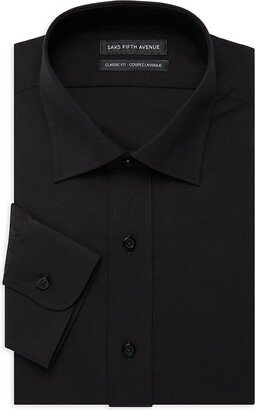 Saks Fifth Avenue Made in Italy Saks Fifth Avenue Men's Classic Fit Solid Dress Shirt-AB