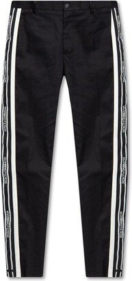 Side Striped Tapered Leg Trousers