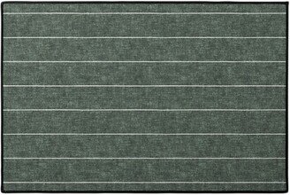 Door Mats: Farmhouse Stripes - Restoration Green Door Mat, Green