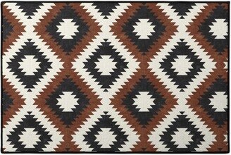 Door Mats: Southwest Geometric Diamond - Light Door Mat, Brown