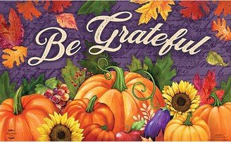 Briarwood Lane Be Grateful Fall Doormat Pumpkins Floral Indoor Ou