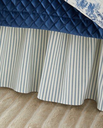 Serene Scenes Striped Queen Ruffled Bed Skirt