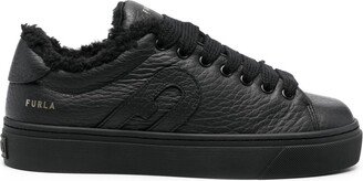 Shearling-Lined Low-Top Sneakers