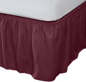 Wrap Around Bed Ruffle Queen/King in Burgundy