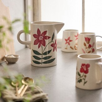 Florals Ceramic Pitcher