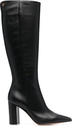 90mm Point-Toe Leather Boots