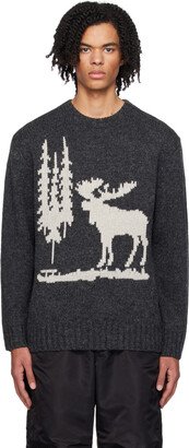 Gray Intarsia Sweater