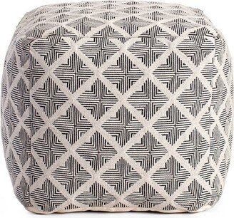 Carondelet Pouf Black/Ivory