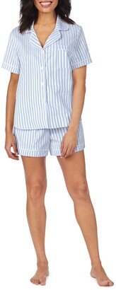 3D Striped Cotton Shorty Pajama Set-AA