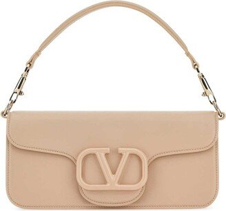 VLogo Signature Foldover Top Shoulder Bag-AB